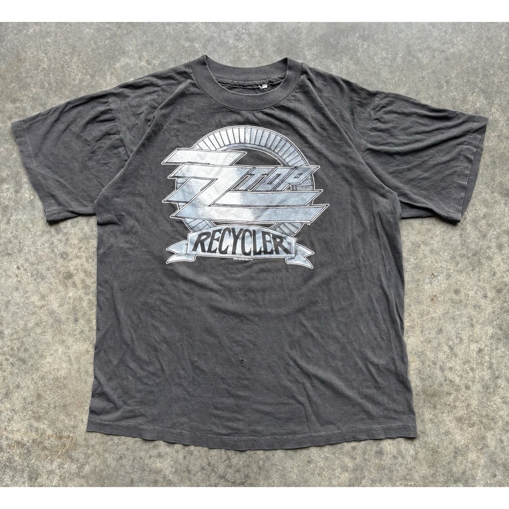 Vintage ZZ Top Recycler World Tour Shirt Mens XL Black 1991 Concert Tee